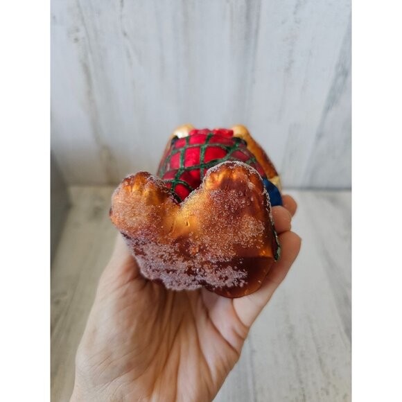 vintage Radko bearing heart plaid suspenders Scottish ornament 1996 Xmas tree - Picture 10 of 10